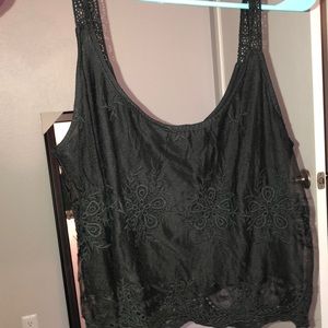 Black mesh tank top